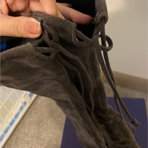 Stuart weitzman lowland suede grey over the knee boots size 6 - Picture 7 of 9